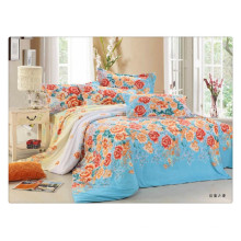 Soft Floral 120GSM Microfaser Square Bedruckte Bett Shee / Duvet Abdeckung Sets King Size / Branch Bedruckte Bettwäsche und Kissenbezug Set